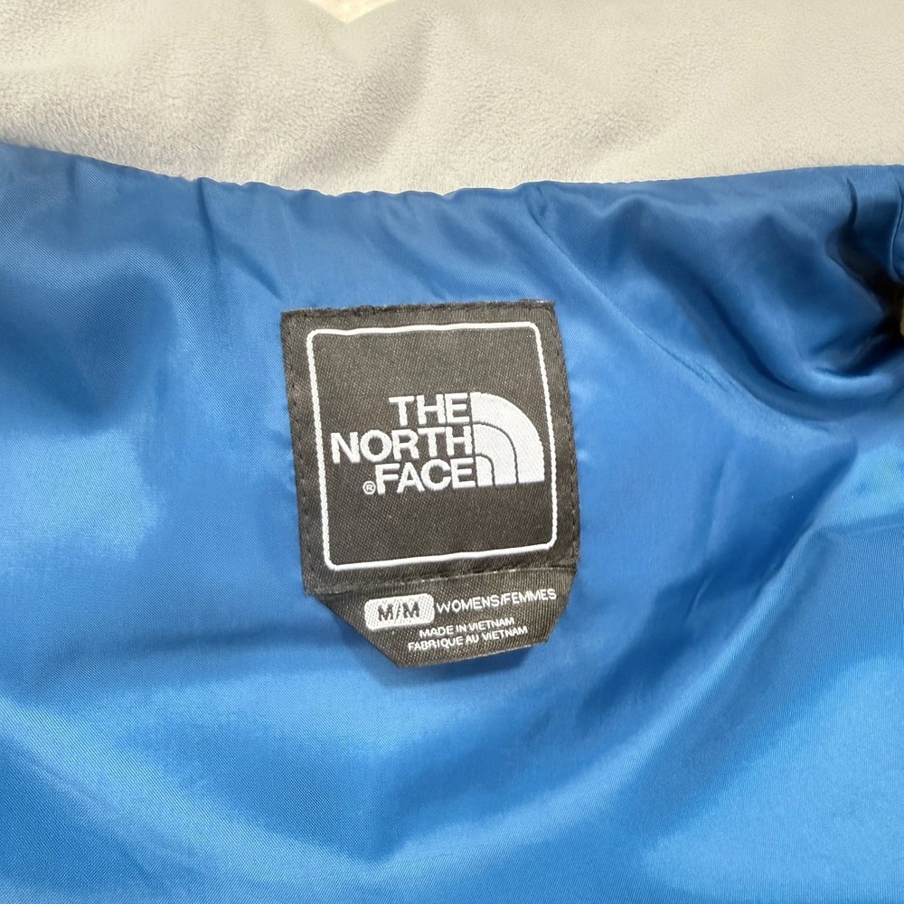 The North Face 550 Goose Down Quilted Puffer Vest Women's Sz Medium White‎ Blue - Picture 5 of 14